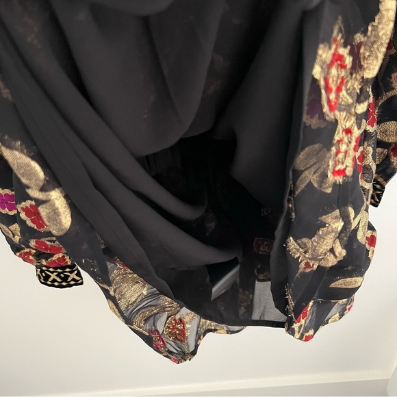 New! Dodo Bar Or Loren Black & Gold Mini Dress - Picture 10 of 11